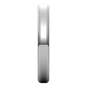 14K White 3 mm Flat Comfort Fit Round Edge Band Size 6.5 - BN & CO JEWELRY