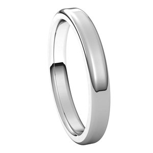 Platinum 3 mm Flat Comfort Fit Round Edge Band Size 7 - BN & CO JEWELRY