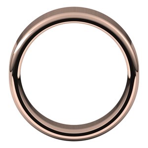 14K Rose 8 mm Flat Comfort Fit Round Edge Band Size 7 - BN & CO JEWELRY