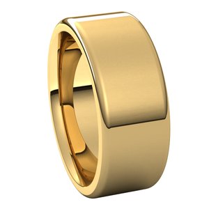 14K Yellow 8 mm Flat Comfort Fit Round Edge Band Size 10.5 - BN & CO JEWELRY