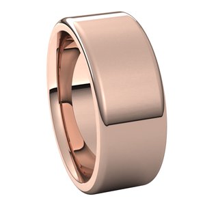 14K Rose 8 mm Flat Comfort Fit Round Edge Band Size 7 - BN & CO JEWELRY