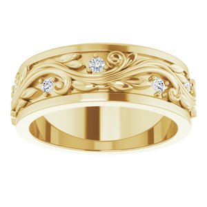 14K Yellow 1/6 CTW Natural Diamond Band Size 7 - BN & CO JEWELRY