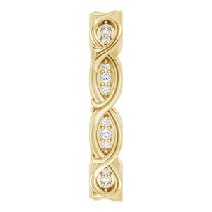 14K Yellow 1/6 CTW Natural Diamond Eternity Band Size 7 - BN & CO JEWELRY