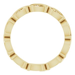 14K Yellow 1/6 CTW Natural Diamond Eternity Band Size 7 - BN & CO JEWELRY