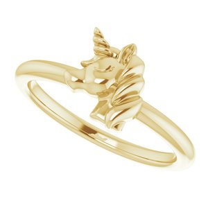 14K Yellow Youth Unicorn Ring - BN & CO JEWELRY