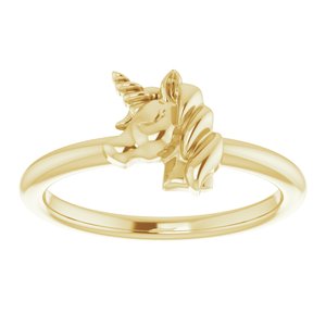 14K Yellow Youth Unicorn Ring - BN & CO JEWELRY
