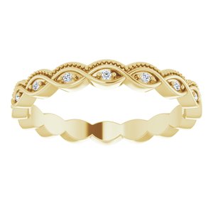14K Yellow .06 CTW Natural Diamond Eternity Band Size 7.5 - BN & CO JEWELRY