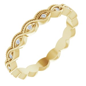 14K Yellow .06 CTW Natural Diamond Eternity Band Size 7.5 - BN & CO JEWELRY