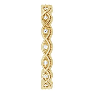 14K Yellow .06 CTW Natural Diamond Eternity Band Size 7.5 - BN & CO JEWELRY