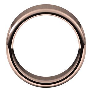 14K Rose 10 mm Flat Comfort Fit Round Edge Band Size 7 - BN & CO JEWELRY
