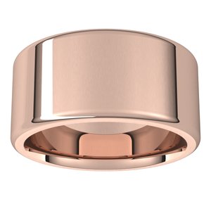 14K Rose 10 mm Flat Comfort Fit Round Edge Band Size 7 - BN & CO JEWELRY