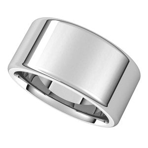 Sterling Silver 10 mm Flat Comfort Fit Round Edge Band Size 12 - BN & CO JEWELRY