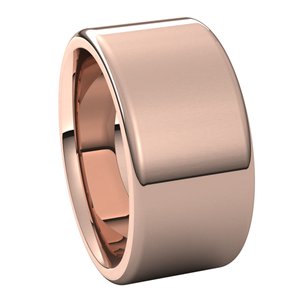14K Rose 10 mm Flat Comfort Fit Round Edge Band Size 7 - BN & CO JEWELRY
