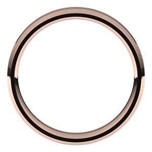 18K Rose 4 mm Beveled Edge Comfort Fit Light Band Size 6 - BN & CO JEWELRY