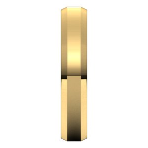 10K Yellow 4 mm Beveled Edge Comfort Fit Light Band Size 8 - BN & CO JEWELRY