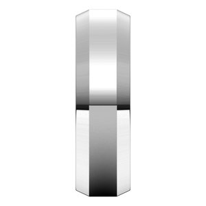 14K White 6 mm Beveled Edge Comfort Fit Light Band Size 10 - BN & CO JEWELRY