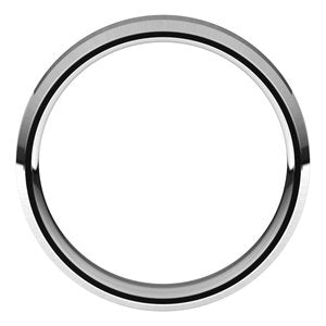 Platinum 5 mm Beveled Edge Comfort Fit Light Band Size 8.5 - BN & CO JEWELRY