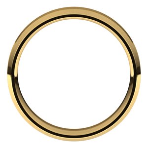 14K Yellow 5 mm Beveled Edge Comfort Fit Light Band Size 6.5 - BN & CO JEWELRY