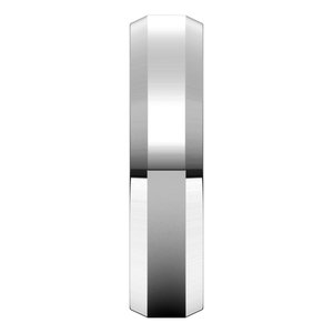 Platinum 5 mm Beveled Edge Comfort Fit Light Band Size 10.5 - BN & CO JEWELRY