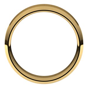 14K Yellow 7 mm Beveled Edge Comfort Fit Light Band - BN & CO JEWELRY