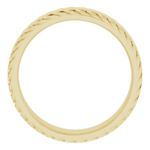 14K Yellow 6 mm Sculptural Flat Band Size 10 - BN & CO JEWELRY