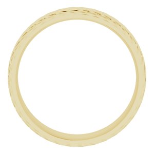 10K Yellow 6 mm Sculptural Flat Band Size 11.5 - BN & CO JEWELRY