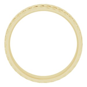 14K Yellow 6 mm Sculptural Flat Band Size 12 - BN & CO JEWELRY