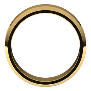 14K Yellow 7 mm Beveled Edge Light Band - BN & CO JEWELRY