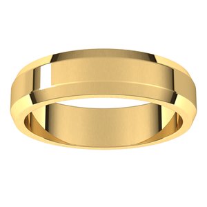 14K Yellow 5 mm Beveled Edge Light Band Size 9.5 - BN & CO JEWELRY