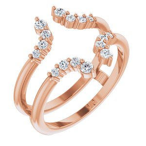 14K Rose 1/3 CTW Natural Diamond Ring Guard - BN & CO JEWELRY