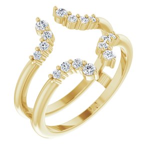14K Yellow 1/3 CTW Natural Diamond Ring Guard - BN & CO JEWELRY