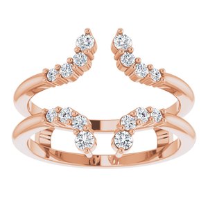 14K Rose 1/3 CTW Natural Diamond Ring Guard - BN & CO JEWELRY