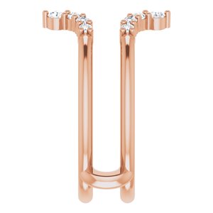 14K Rose 1/3 CTW Natural Diamond Ring Guard - BN & CO JEWELRY