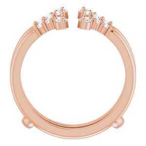 14K Rose 1/3 CTW Natural Diamond Ring Guard - BN & CO JEWELRY