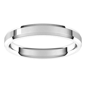 Sterling Silver 3 mm Beveled Edge Comfort Fit Light Band Size 10.5 - BN & CO JEWELRY