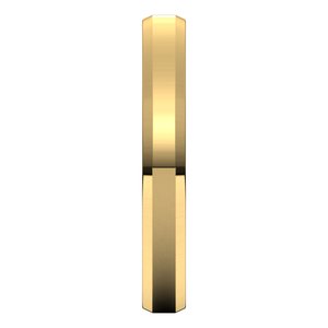 14K Yellow 3 mm Beveled Edge Comfort Fit Light Band Size 9.5 - BN & CO JEWELRY