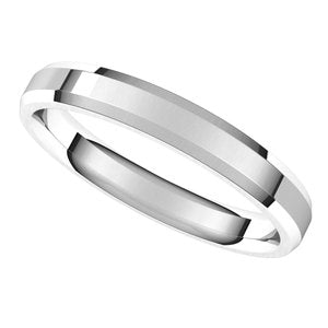 Sterling Silver 3 mm Beveled Edge Comfort Fit Light Band Size 10.5 - BN & CO JEWELRY