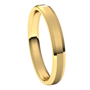 14K Yellow 3 mm Beveled Edge Comfort Fit Light Band Size 9.5 - BN & CO JEWELRY