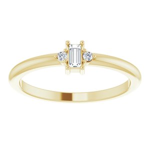14K Yellow .08 CTW Natural Diamond Stackable Ring - BN & CO JEWELRY