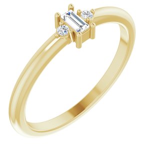 14K Yellow .08 CTW Natural Diamond Stackable Ring - BN & CO JEWELRY