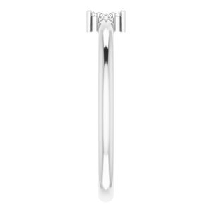 14K White .08 CTW Natural Diamond Stackable Ring - BN & CO JEWELRY