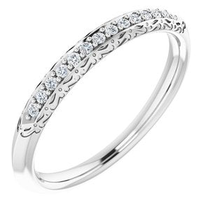 Platinum 1/10 CTW Natural Diamond Anniversary Band - BN & CO JEWELRY