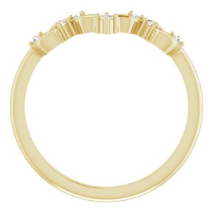 14K Yellow .05 CTW Natural Diamond Contour Band - BN & CO JEWELRY