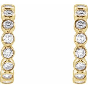 14K Yellow 1/3 CTW Lab-Grown Diamond Huggie Earrings - BN & CO JEWELRY