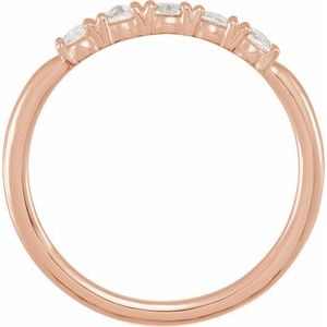 14K Rose 1/2 CTW Natural Rose-Cut Diamond Anniversary Band - BN & CO JEWELRY