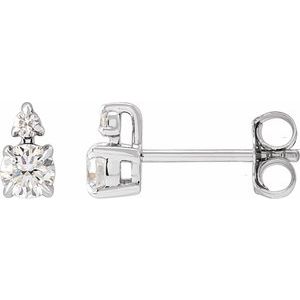 14K White 1/3 CTW Lab-Grown Diamond Earrings - BN & CO JEWELRY