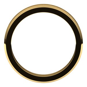 14K Yellow 4 mm Beveled Edge Band Size 10 - BN & CO JEWELRY