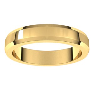 14K Yellow 4 mm Beveled Edge Band Size 10 - BN & CO JEWELRY