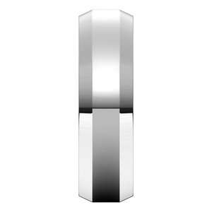 14K White 6 mm Beveled Edge Band Size 10.5 - BN & CO JEWELRY