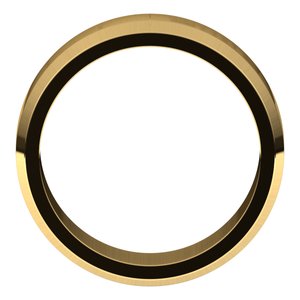 18K Yellow 7 mm Beveled Edge Band - BN & CO JEWELRY